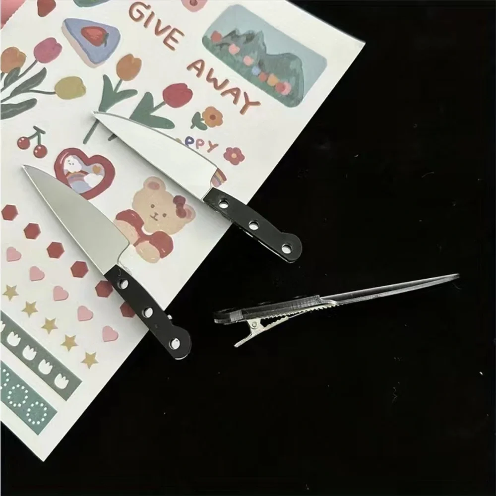 NWT 2 piece KNIFE CLIPS HALLOWEEN HAIR ACCESSORY​​​​​​​​